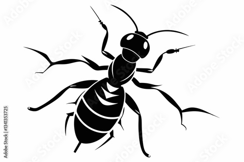 termite line art silhouette vector illustration