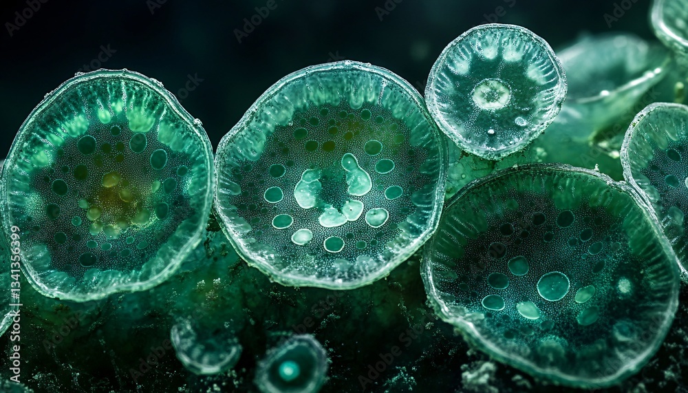 Obraz premium Biological Cell Background with Macro Patterns