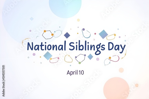 A banner design created for national siblings day concept