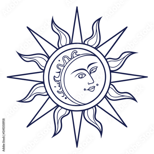 Weather icon line art white background.