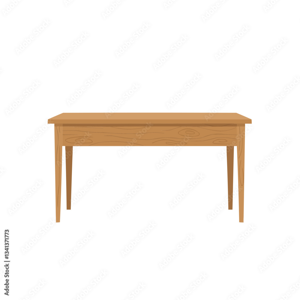 Simple wooden table on a white background for design use Simple wooden table on a white background for design use