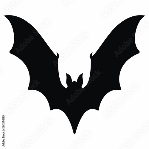 Flying bat silhouette icon
