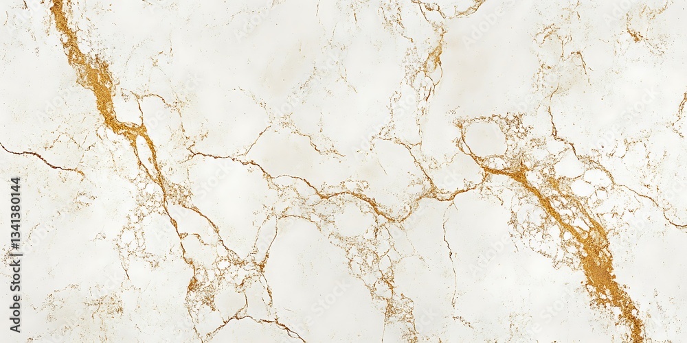 Fototapeta premium White marble texture with gold veins (1)