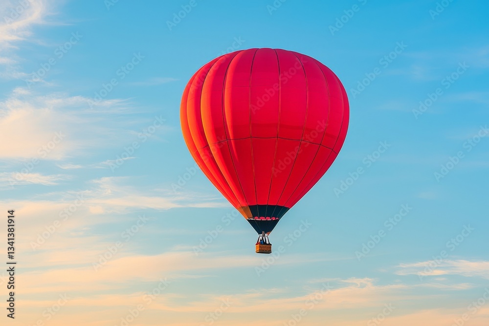 Fototapeta premium In Vang Vieng, Vientiane Province, Laos, hot air balloons are flying through the air
