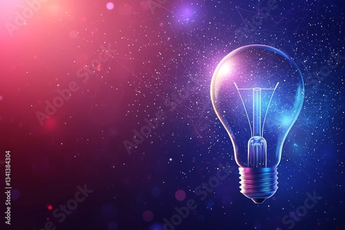 Innovative bulbs represent a future of creative technological ideas on a conceptual background