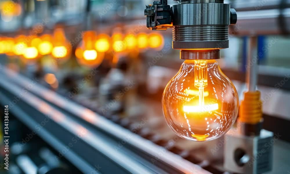 Illuminating Innovation: A Close-Up of Light Bulb Production Illuminating Innovation: A Close-Up of Light Bulb Production