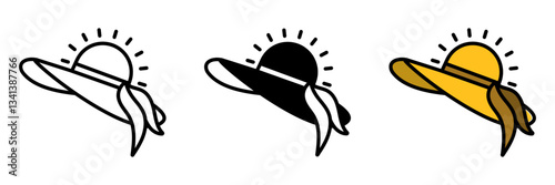 Sun Hat is a wide-brimmed headwear protecting against the sun, ideal for beach trips and outdoor adventures.