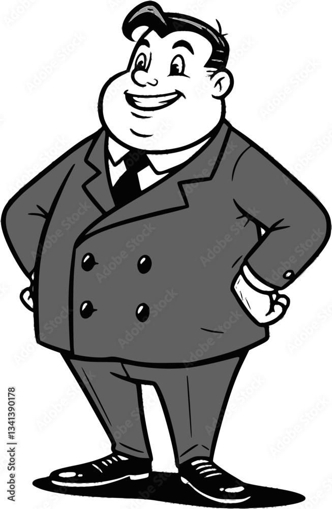 vector fat man in suit on white background .Generative AI
vector fat man in suit on white background .Generative AI