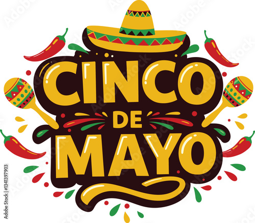 Cinco de Mayo Editable Vector Text Effect - May 5, holiday in Mexico festival .