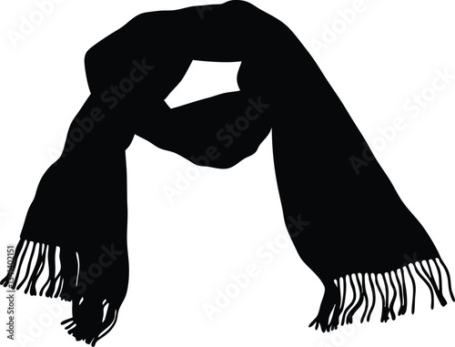 Scarf silhouette vector,scarf symbol