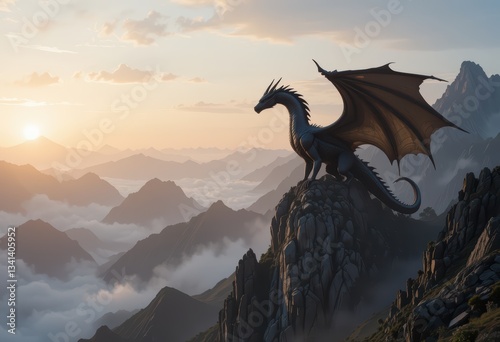 dragon in the mountains