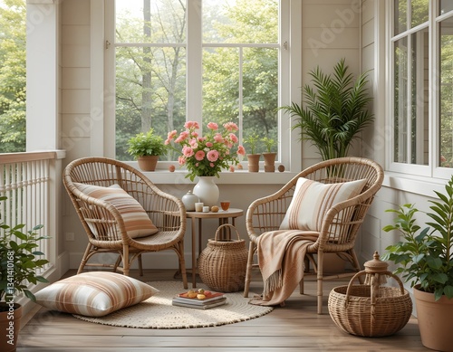 table and chairs in the garden