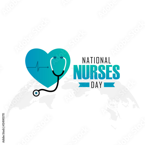 Vector graphic of National Nurses Day for National Nurses Day celebration.