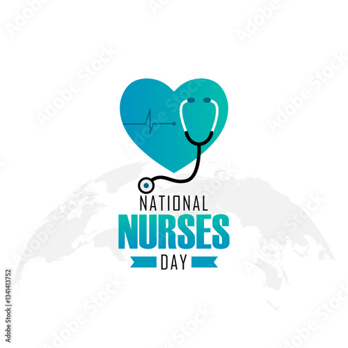 Vector graphic of National Nurses Day for National Nurses Day celebration.