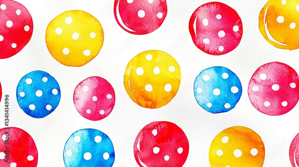 Watercolor Circles Pattern Design Watercolor Circles Pattern Design