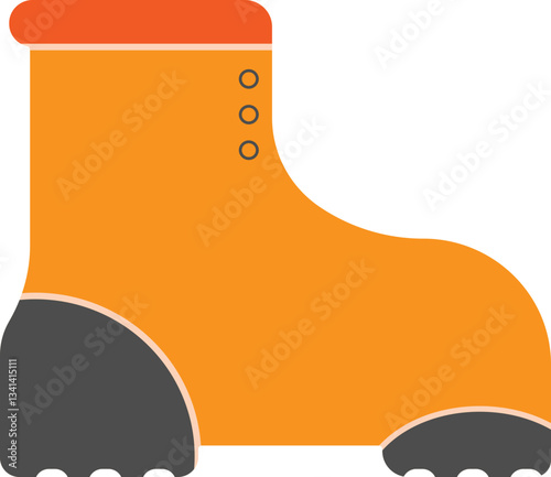 Safety shoes vector icon isolated on white background.
