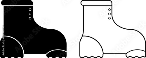 Safety shoes vector icon isolated on white background.