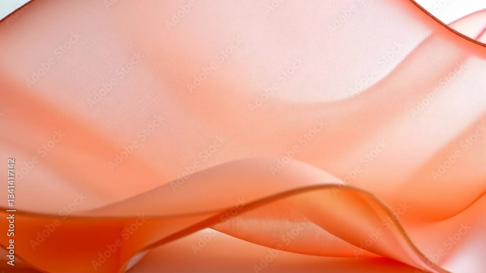 Abstract Coral Fabric Drapery: A Study in Texture and Light Abstract Coral Fabric Drapery: A Study in Texture and Light