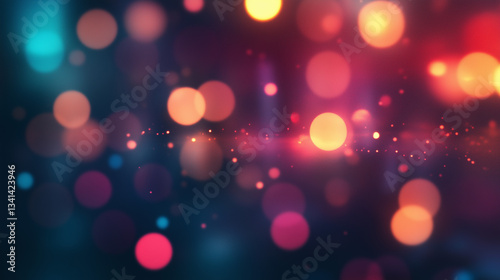 ぼやけた街の明かり、抽象的な夜景イメージ