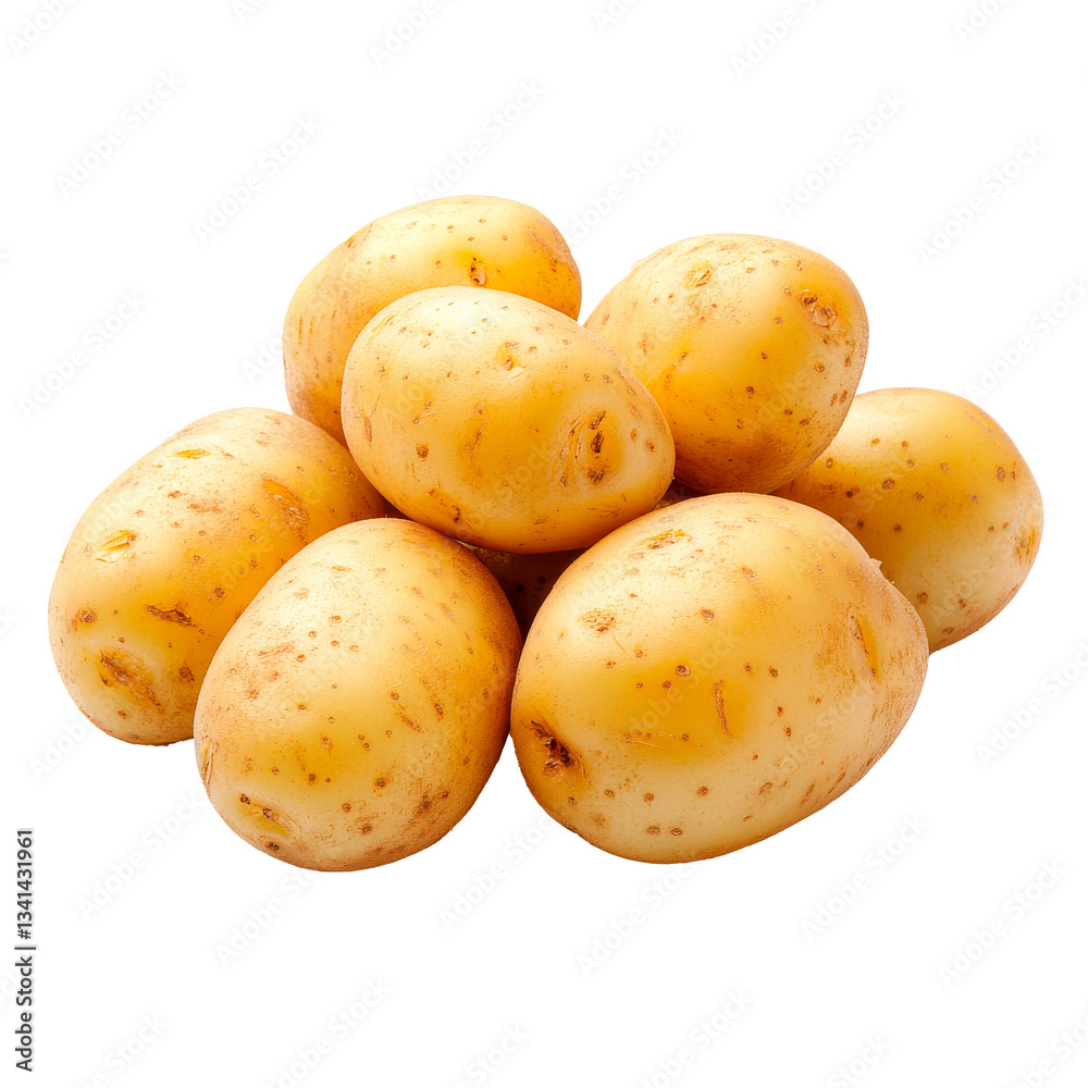 Potatoes isolated over transparent background. Potatoes isolated over transparent background.