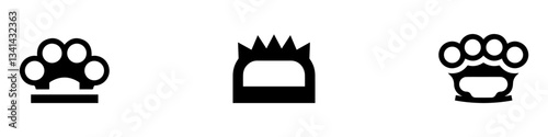 Brass knuckles icon. Vector Illustration. 