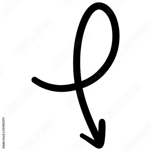 Arrow Slam Down Hand Drawn Icon