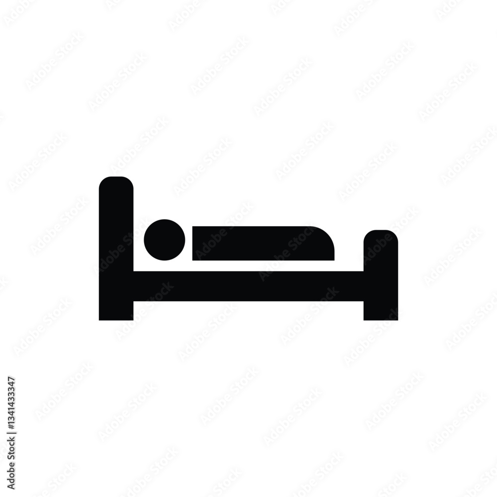 sleep icon, man sleeping on bed, bedroom symbol, flat vector illustration on white background
sleep icon, man sleeping on bed, bedroom symbol, flat vector illustration on white background