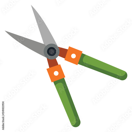 Sharp Hedge Shears Isolated on White