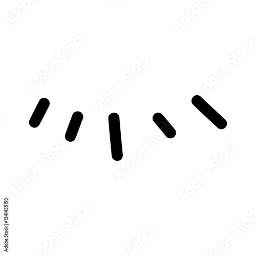 Hand-drawn bottom highlight line. Abstract random doodle icon.