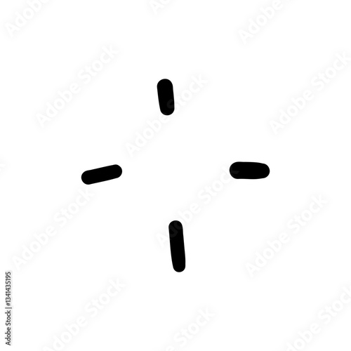 Hand-drawn highlight line. Abstract random doodle icon.