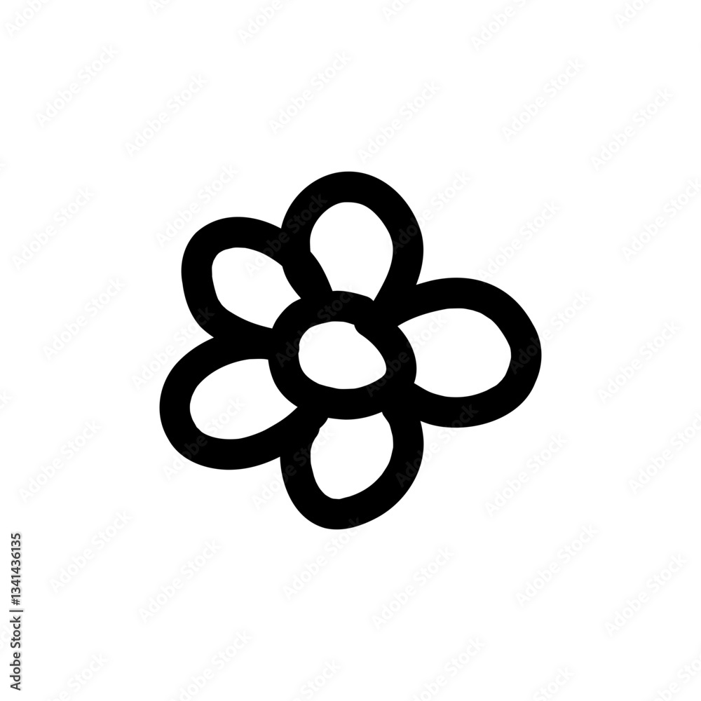 Flower Hand-drawn Shape Flower Hand-drawn Shape