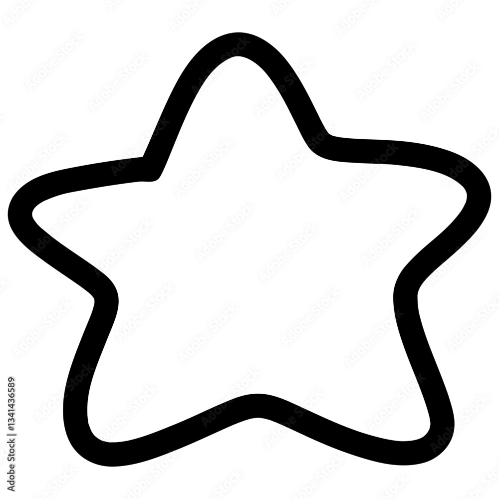 Star Fluffy Hand-drawn Shape Star Fluffy Hand-drawn Shape