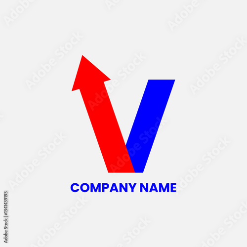 Free Download V arrow abstract business logo - GFXLoad