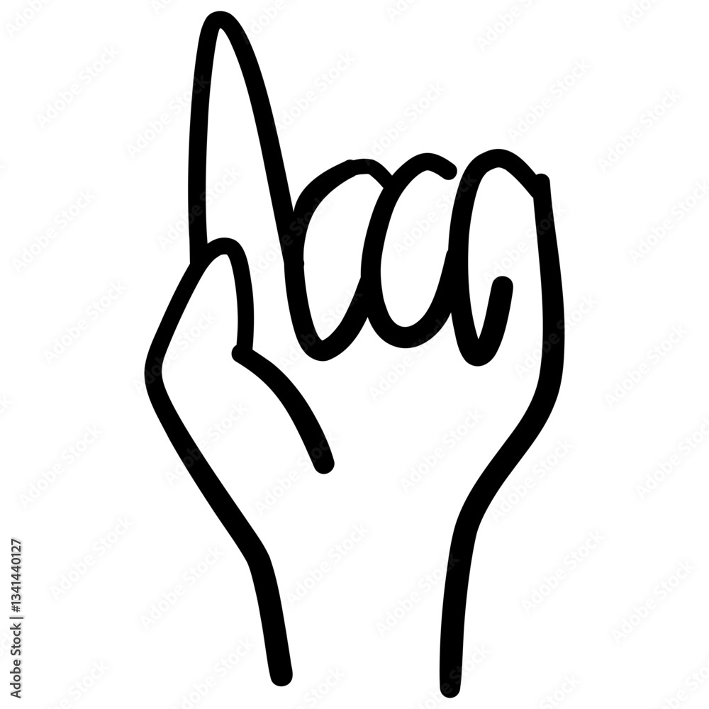 Hand Pointing Hand-drawn Shape Hand Pointing Hand-drawn Shape
