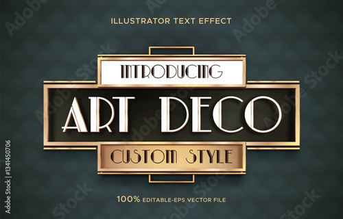 luxury art deco style font editable text
