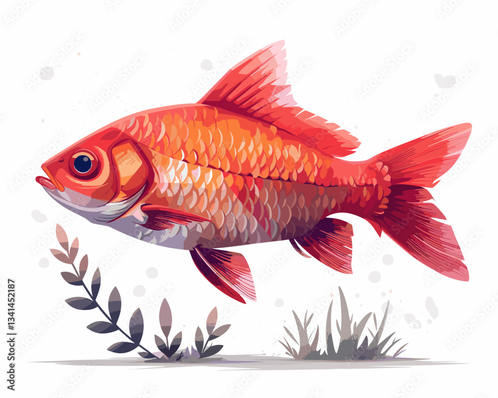 Fototapeta premium fish on a white background
