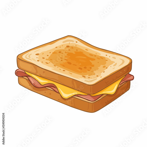 Toasted bread slice with golden crust, resting on a wooden table, warm ambiance