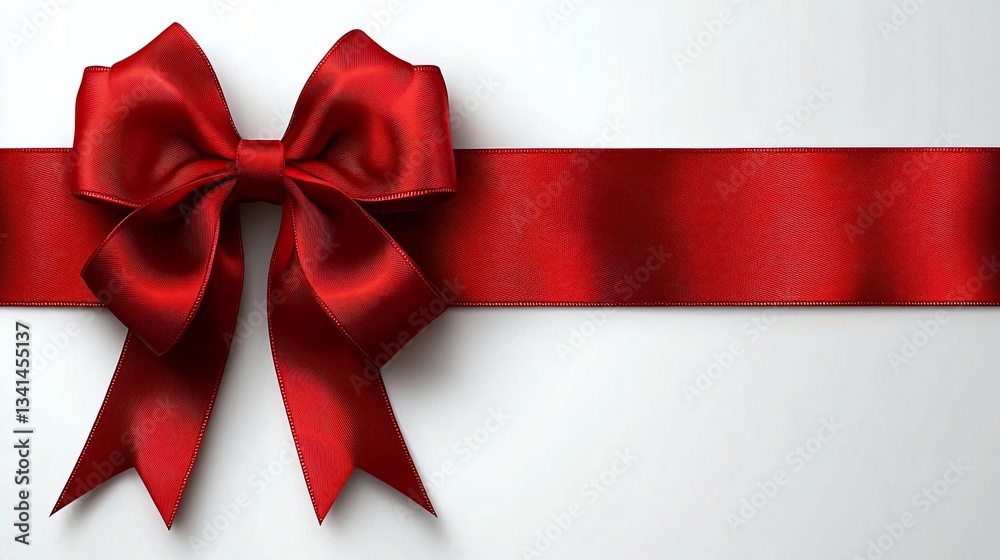 Red Ribbon Bow on White Background (11) Red Ribbon Bow on White Background (11)