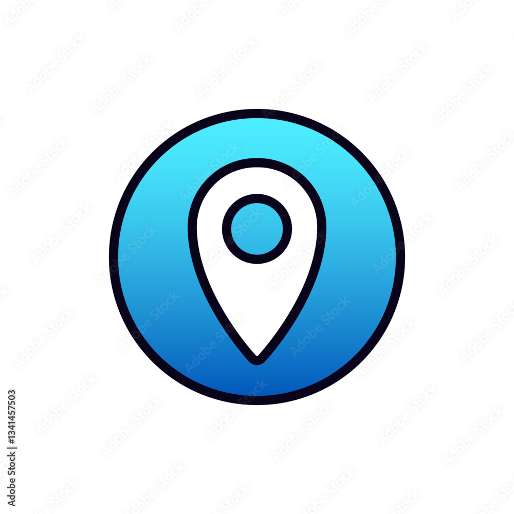 Simple blue location marker icon used in map and navigation apps. ideal for gps and travel tools. Simple blue location marker icon used in map and navigation apps. ideal for gps and travel tools.