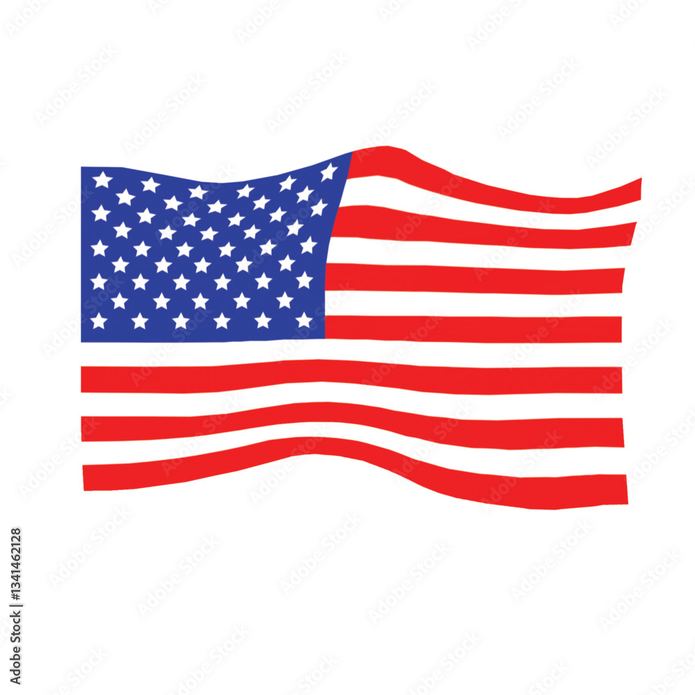 Fototapeta premium american flag icon