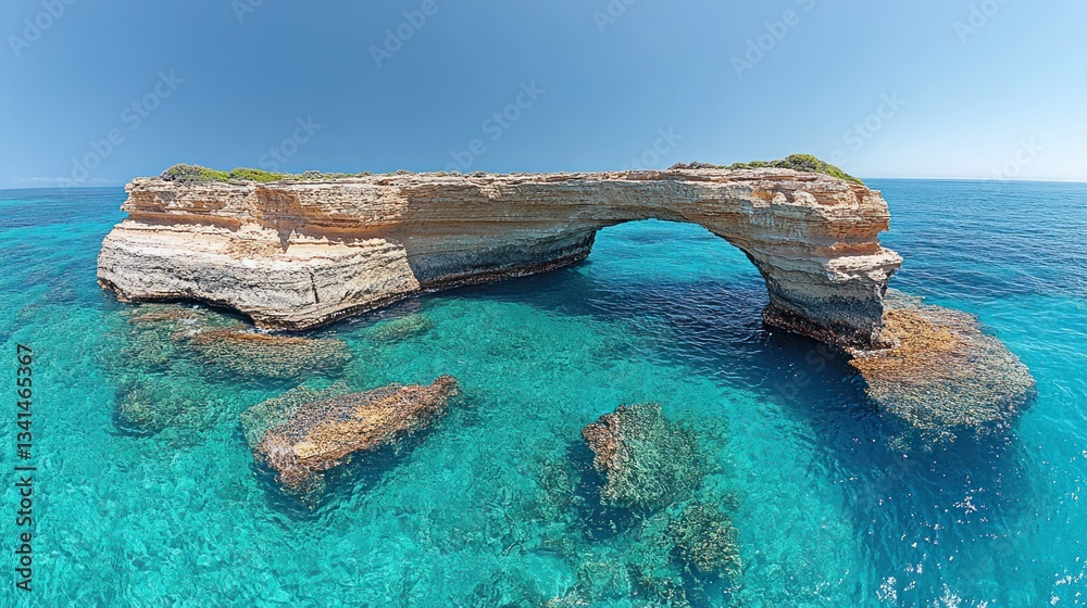 Obraz premium Natural archway over turquoise water
