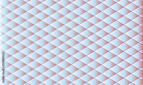 Blue and Red Gradient Diamond Pattern, Vector illustration.