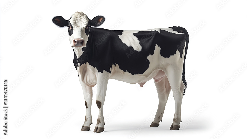 a cow standing isolated on a white background a cow standing isolated on a white background