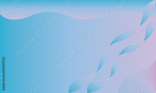 Abstract blue and pink flowing wave background with light effect and modern art, Vector illustration.