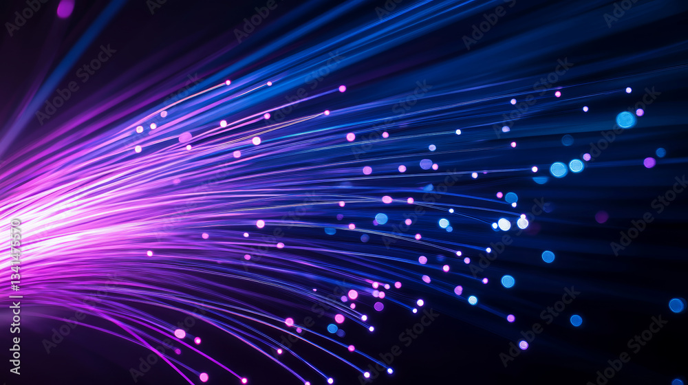 Obraz premium fiber optic beam of light