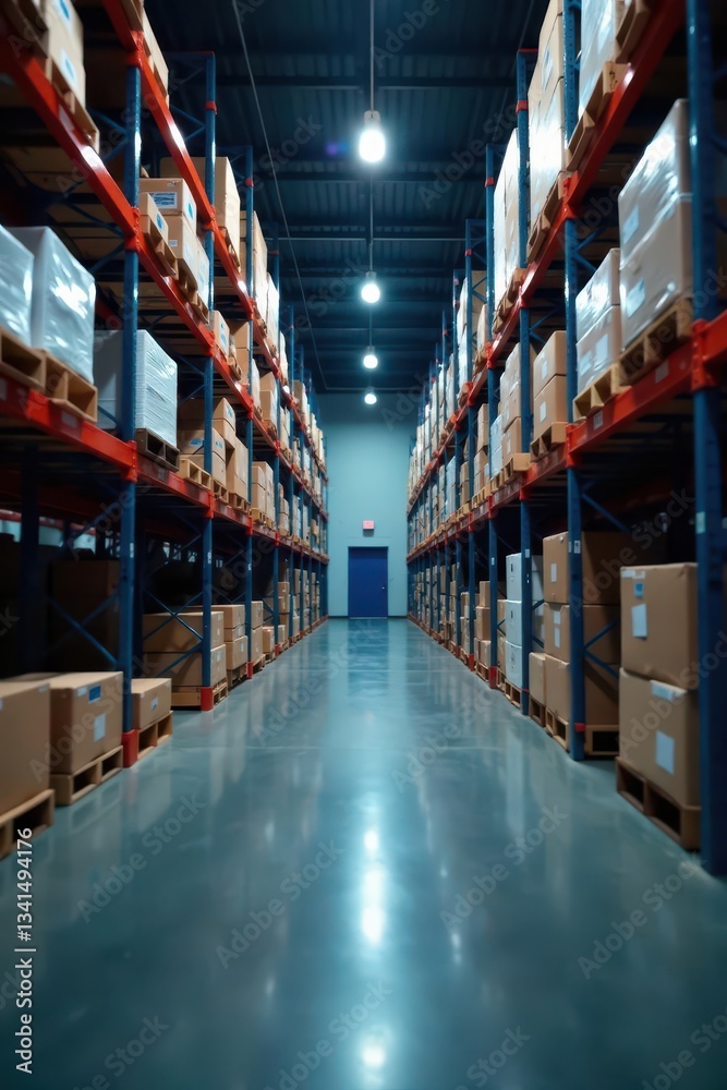 High-resolution display shows operational KPIs in a warehouse , statistics, metrics High-resolution display shows operational KPIs in a warehouse , statistics, metrics