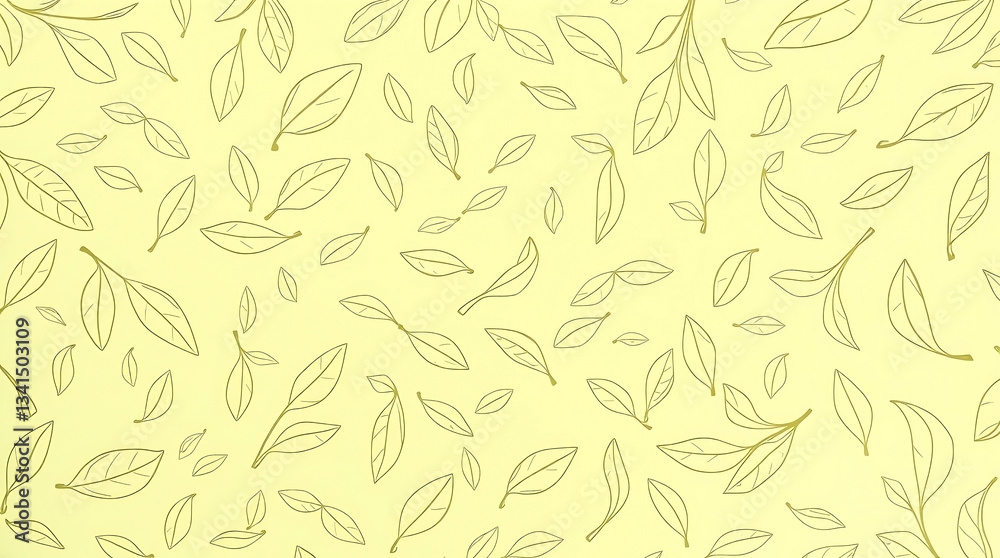 Fototapeta premium Soft Green Herbal Medicine Texture Background with Leaf Patterns and Organic Shapes