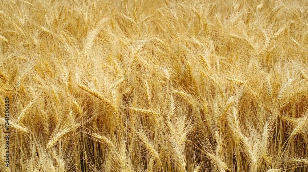 Obraz premium A close-up of golden barley being harvested in a field