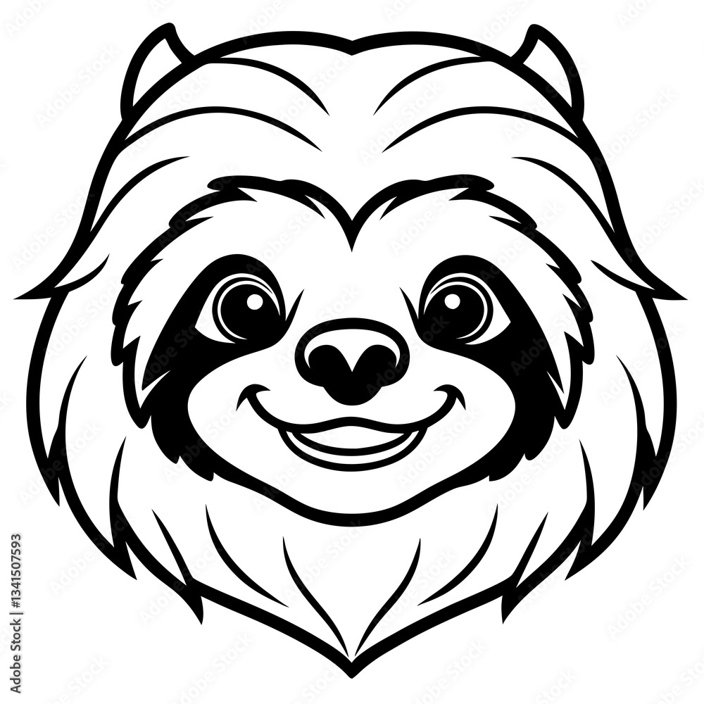 Obraz premium a happy and smiling sloth face