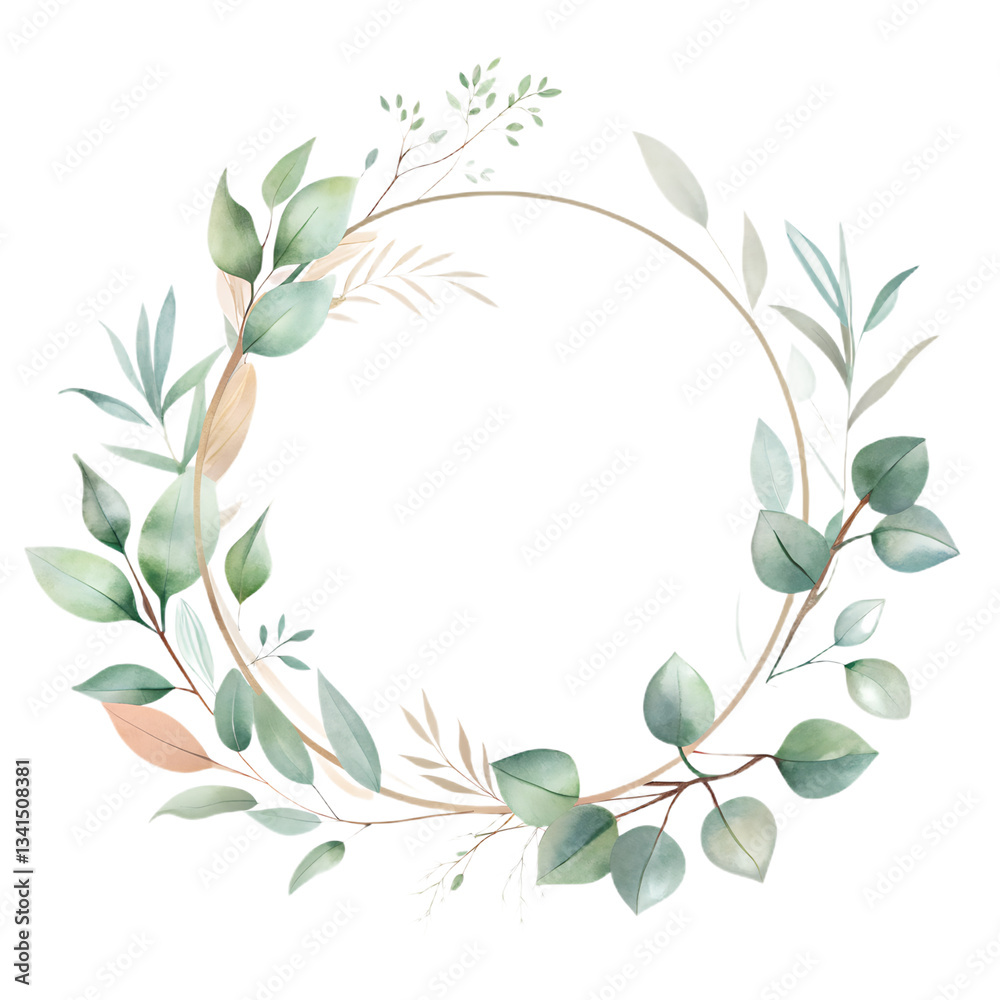 Naklejka premium watercolor wedding logo on transparent background